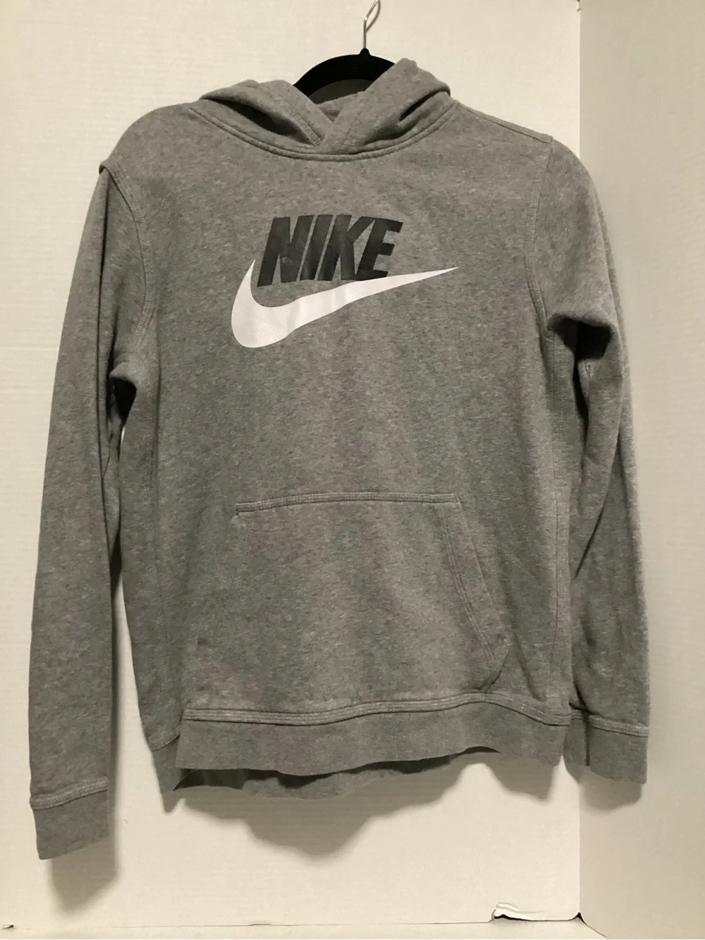 Nike Gray Crewneck Hoodie with White Swoosh